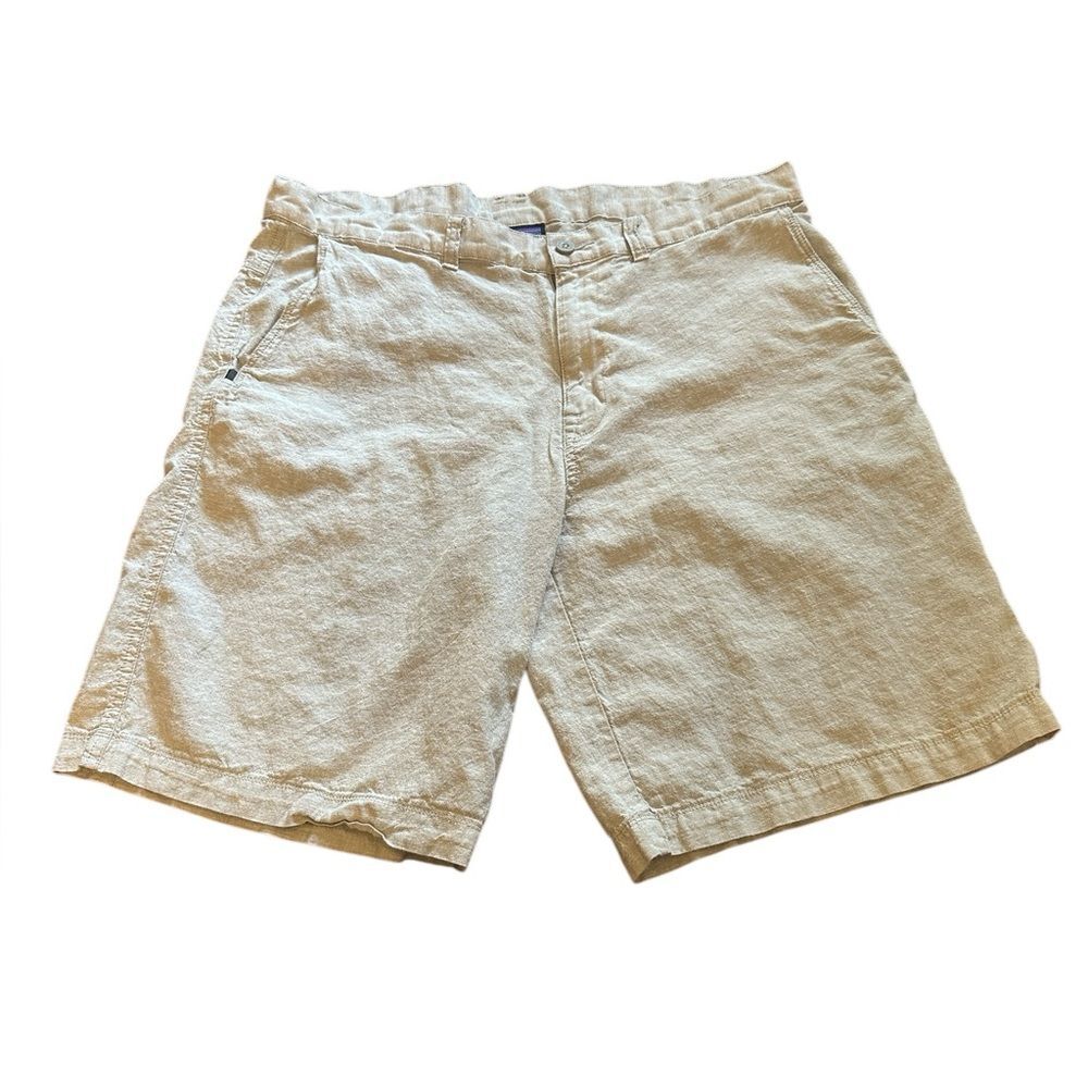 Patagonia Men’s Hemp/Organic Cotton Shorts Chino Pockets Outdoors Size 36 Beige